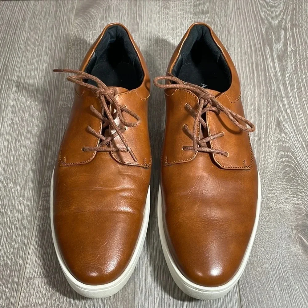 Alfani Casual Lace Up Oxford Sneakers Elston Chocolate Brown 9